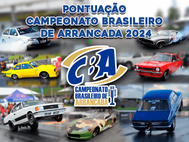 Pontuação Campeonato Brasileiro de Arrancada 2024 Pós 1ª Etapa